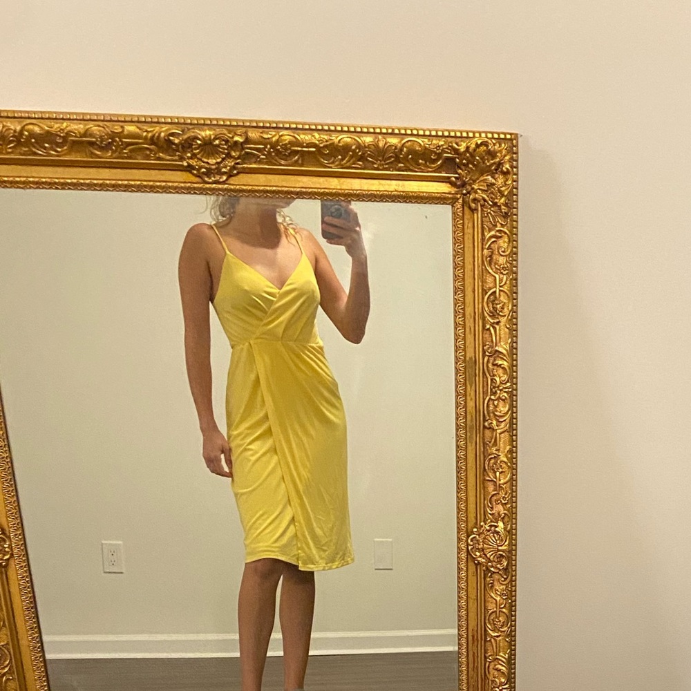 Yellow BCBG Tie Dress